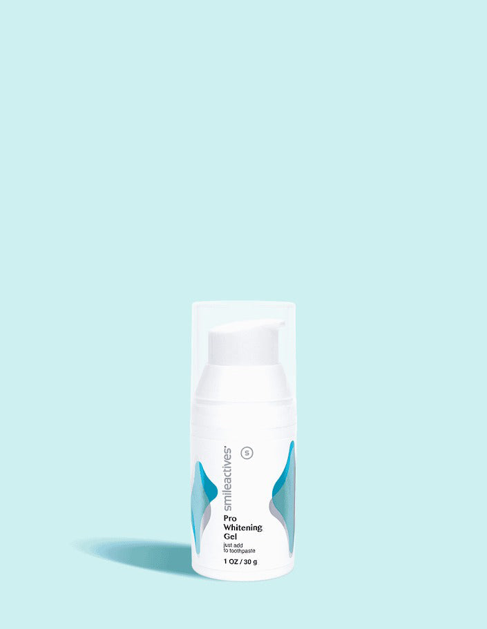 smileactives small whitening gel on a blue background